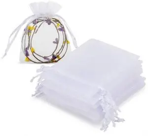 100pcs White Organza Jewelry Bags Drawstring 3 x 4 inch, Little Mesh Gift Pouches Mini Candy Bags for Small Presents Jewelry Earrings 100pcs White Organza Jewelry Bags Drawstring 3 x 4 inch, Little Mesh Gift Pouches Mini Candy Bags for Small Presents Jewelry Earrings