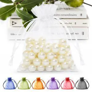 50 Pcs White Organza Bags 3×4'', Small Mesh Gift Bag with Drawstring | Jewelry Pouch, Candy Treat Snack Sachets Party Favor Goodie Gifts Packaging, for Wedding Party Birthday Baby & Bridal Showers 50 Pcs White Organza Bags 3×4'', Small Mesh Gift Bag with Drawstring | Jewelry Pouch, Candy Treat Snack Sachets Party Favor Goodie Gifts Packaging, for Wedding Party Birthday Baby & Bridal Showers