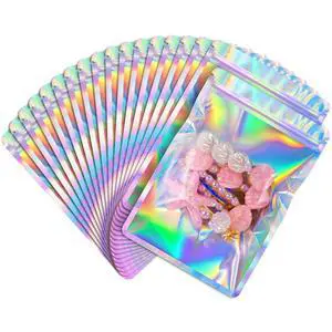 Smell Proof Mylar Bags,Resealable Zipper 4x6 Holographic Bags | Round Corner Small Goodie Baggies for Party Favor,Candy,Treat,Gift,Jewelry,Small Business,50 Pack Smell Proof Mylar Bags,Resealable Zipper 4x6 Holographic Bags | Round Corner Small Goodie Baggies for Party Favor,Candy,Treat,Gift,Jewelry,Small Business,50 Pack