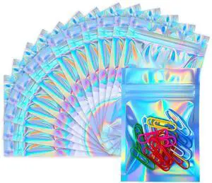 Holographic Bags, 2x2.5 inch Resealable smell proof bags for Food, Small Business and Party Favor Storage(100 Pack) Holographic Bags, 2x2.5 inch Resealable smell proof bags for Food, Small Business and Party Favor Storage(100 Pack)