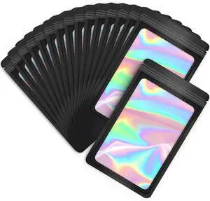 100-Pack Mylar Bags Resealable Sealable Holographic Zip Bag Jewelry Candy Sample Product Small Bussiness Packaging Supplies 3×3 InchBlack 100-Pack Mylar Bags Resealable Sealable Holographic Zip Bag Jewelry Candy Sample Product Small Bussiness Packaging Supplies 3×3 InchBlack