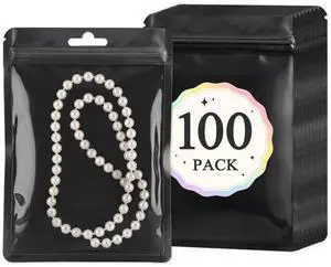 100pcs Resealable Bag,Mylar Cute-Zip Bag with Clear Front 2.4x3.9in | Reusable Odor Proof Packaging Bags,Black Small Pouches for Jewelry,Beads,Candy,Snack,Sample,Sticker,Gift and Small Business 100pcs Resealable Bag,Mylar Cute-Zip Bag with Clear Front 2.4x3.9in | Reusable Odor Proof Packaging Bags,Black Small Pouches for Jewelry,Beads,Candy,Snack,Sample,Sticker,Gift and Small Business