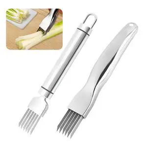 2 Piece Shred Silk The Knife, Stainless Steel Chopped Green Onion Knife, Multifunctional Scallion Cutter Shredder Chopper for Kitchen Tool Sharper Food Slicing 2 Piece Shred Silk The Knife, Stainless Steel Chopped Green Onion Knife, Multifunctional Scallion Cutter Shredder Chopper for Kitchen Tool Sharper Food Slicing