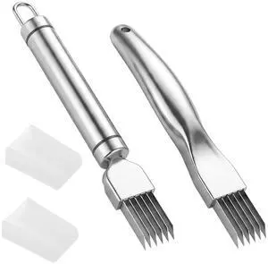 2PCS Shred Silk the Knife, Stainless Steel Green Onion Slicer | Vegetable Chopper Green Onion Slicer Cutter Multi-Blade Kitchen Onions Cutter Multifunctional Kitchen Vegetable Chopper 2PCS Shred Silk the Knife, Stainless Steel Green Onion Slicer | Vegetable Chopper Green Onion Slicer Cutter Multi-Blade Kitchen Onions Cutter Multifunctional Kitchen Vegetable Chopper