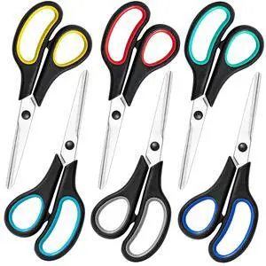 12 Pack Scissors All Purpose, 8" Stainless Steel Sewing Craft Scissors for Office, Sharp Cutting Tools for Adults Teachers, School Supplies Bulk, Home Office School Essentials for Paper Shear Fabric 12 Pack Scissors All Purpose, 8" Stainless Steel Sewing Craft Scissors for Office, Sharp Cutting Tools for Adults Teachers, School Supplies Bulk, Home Office School Essentials for Paper Shear Fabric