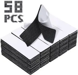 58 Sets - 1x4 inch Square Hook and Loop Tapes, Fabrics Nylon, Black | Hook and Loop Strips with Adhesive, Self Sticky Double Sided Heavy Duty Strips for Home Office School and Crafting 58 Sets - 1x4 inch Square Hook and Loop Tapes, Fabrics Nylon, Black | Hook and Loop Strips with Adhesive, Self Sticky Double Sided Heavy Duty Strips for Home Office School and Crafting