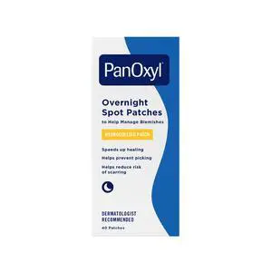 PanOxyl PM Overnight Spot Patches, Advanced Hydrocolloid Healing Technology, Fragrance Free, 40 Count Pack of 1 PanOxyl PM Overnight Spot Patches, Advanced Hydrocolloid Healing Technology, Fragrance Free, 40 Count Pack of 1