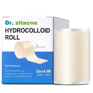Pimple Patch Hydrocolloid Roll, Cut-to-Size Suit Various Blemishes, Waterproof, Ultra Absorbent, Flexible, Clean & Easy to Use, Protects Picking, First Aid for Acne, Cuts & Blisters (2 in × 4.9 ft) Pimple Patch Hydrocolloid Roll, Cut-to-Size Suit Various Blemishes, Waterproof, Ultra Absorbent, Flexible, Clean & Easy to Use, Protects Picking, First Aid for Acne, Cuts & Blisters (2 in × 4.9 ft)