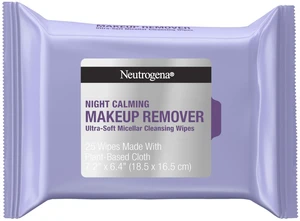 Neutrogena Night Calming Makeup Remover Wipes, 25 ct | Ultra-Soft Micellar Nighttime Cleansing Wipes Remove Makeup with A Relaxing Scent, Hypoallergenic, Plant-Based Cloth Neutrogena Night Calming Makeup Remover Wipes, 25 ct | Ultra-Soft Micellar Nighttime Cleansing Wipes Remove Makeup with A Relaxing Scent, Hypoallergenic, Plant-Based Cloth