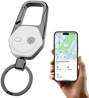 Oaridey Keychain, Works with Apple Find My, Carabiner Car Key Chain with GPS Tracker, Heavy Duty Key Finder for Luggage, Bags, Anti-Lost Key Tracker with 2-Year Battery Life, High-Precision, White Oaridey Keychain, Works with Apple Find My, Carabiner Car Key Chain with GPS Tracker, Heavy Duty Key Finder for Luggage, Bags, Anti-Lost Key Tracker with 2-Year Battery Life, High-Precision, White