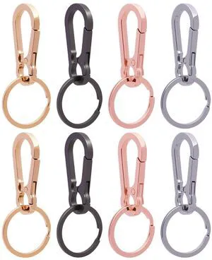 LOGJAM 8 PCS Metal Keychains for Women Men, Cute Cool Carabiner Key Chain Ring Clip Holder Organizer Key Finder for Home Car Accessories LOGJAM 8 PCS Metal Keychains for Women Men, Cute Cool Carabiner Key Chain Ring Clip Holder Organizer Key Finder for Home Car Accessories