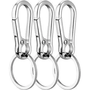 Rainspire Key Ring Keychain Keyrings Key Chain Holder Clip Key Organizer Key Chain Ring for Men and Women, 3 Pack, Silver Rainspire Key Ring Keychain Keyrings Key Chain Holder Clip Key Organizer Key Chain Ring for Men and Women, 3 Pack, Silver