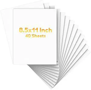 White Cardstock 8.5 x 11 Card Stock 40 Sheets Cardstock Paper for Printer | White Construction Paper 8.5x11 Copy Paper Card Stock Paper for Invitations,Menus,DIY Cards,Tags,Cards Making,Certificate White Cardstock 8.5 x 11 Card Stock 40 Sheets Cardstock Paper for Printer | White Construction Paper 8.5x11 Copy Paper Card Stock Paper for Invitations,Menus,DIY Cards,Tags,Cards Making,Certificate