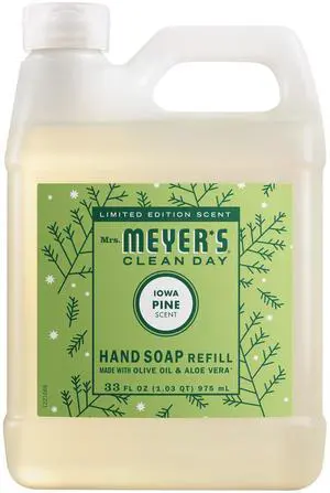 MRS. MEYER'S CLEAN DAY Hand Soap Refill, Iowa Pine Scent, 33 Fl Oz Bottle MRS. MEYER'S CLEAN DAY Hand Soap Refill, Iowa Pine Scent, 33 Fl Oz Bottle