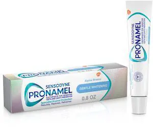 Sensodyne Pronamel Gentle Whitening Enamel Toothpaste, 0.8 Ounces | For Sensitive Teeth and Cavity Protection, Strengthens Enamel and Whitens Teeth, Alpine Breeze, SLS Free Sensodyne Pronamel Gentle Whitening Enamel Toothpaste, 0.8 Ounces | For Sensitive Teeth and Cavity Protection, Strengthens Enamel and Whitens Teeth, Alpine Breeze, SLS Free