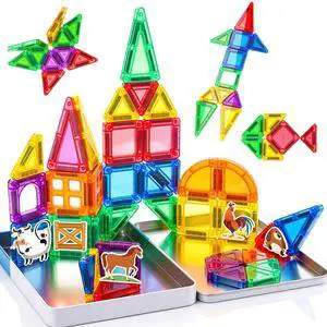 Magnetic Building Tiles, Magnetic 3D Blocks Construction Playboards | 36 Pcs, STEM Creative Educational Toys for Kids Ages 4-8, Preschool Kindergarten Game, Farm Theme, Boy Girl Birthday Gifts Magnetic Building Tiles, Magnetic 3D Blocks Construction Playboards | 36 Pcs, STEM Creative Educational Toys for Kids Ages 4-8, Preschool Kindergarten Game, Farm Theme, Boy Girl Birthday Gifts