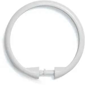 KN61217 Rust-Proof Smooth Plastic Shower Curtain Rings for Shower Curtain and Standard Shower Curtain Rod, Bathroom Use, Easy to Snap Closure, Easy to Install, Set of 12, White KN61217 Rust-Proof Smooth Plastic Shower Curtain Rings for Shower Curtain and Standard Shower Curtain Rod, Bathroom Use, Easy to Snap Closure, Easy to Install, Set of 12, White