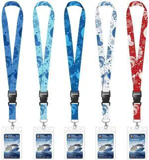 5 Pack Cruise Lanyards for Ship Cards, Cruise Essentials 2026 | 2026 Cruise Lanyard with Waterproof Holder & Detachable Buckle for Carnival, Royal Caribbean & NCL, Mix 5 Pack Cruise Lanyards for Ship Cards, Cruise Essentials 2026 | 2026 Cruise Lanyard with Waterproof Holder & Detachable Buckle for Carnival, Royal Caribbean & NCL, Mix