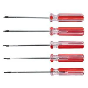 5Pcs Magnetic Torx Screwdrivers Set with Comfortable Handle, Security Tamper Proof Screwdriver Set, (T4 T5 T6 T7 T8), Red 5Pcs Magnetic Torx Screwdrivers Set with Comfortable Handle, Security Tamper Proof Screwdriver Set, (T4 T5 T6 T7 T8), Red