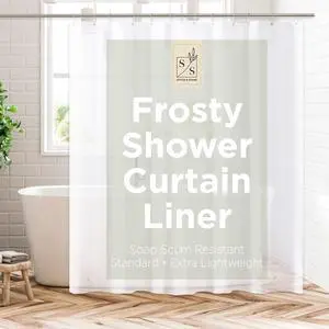 Shower Curtain Liner, Premium Extra Lightweight Durable Waterproof 3g PEVA for Bathroom with Weighted Magnets, Standard Size 70" x 72" Frosty 1 Pack Shower Curtain Liner, Premium Extra Lightweight Durable Waterproof 3g PEVA for Bathroom with Weighted Magnets, Standard Size 70" x 72" Frosty 1 Pack