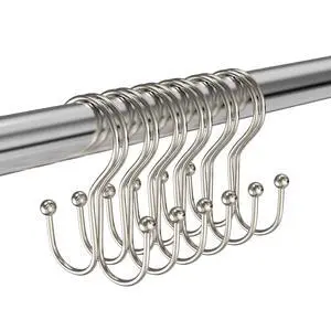 Nickel Shower Curtain Hooks Double Sided,Rust Proof Double Shower Curtain Rings for Bathroom Shower Rods, Anti-Drop Double Shower Rings for Curtain,Shower Hangers Hooks Set of 12 Nickel Shower Curtain Hooks Double Sided,Rust Proof Double Shower Curtain Rings for Bathroom Shower Rods, Anti-Drop Double Shower Rings for Curtain,Shower Hangers Hooks Set of 12