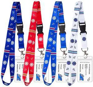 Cruise Lanyard for Ship Cards, 4 Pack Waterproof Cruise Lanyard with Detachable Buckle & ID Badge Holder for Cruises Ships Key Cards, Cruise Essentials 2025 & Must Have Accessories Cruise Lanyard for Ship Cards, 4 Pack Waterproof Cruise Lanyard with Detachable Buckle & ID Badge Holder for Cruises Ships Key Cards, Cruise Essentials 2025 & Must Have Accessories