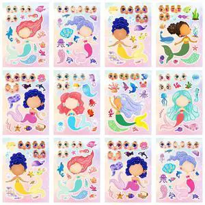 24 Sheets Make a Face Mermaid Stickers for Girls Kids Party Favors | Make Your Own Mermaid Stickers Birthday Decorations Supplies, Toddlers Crafts Activities Gifts Goodie Bags Stuffers Games 24 Sheets Make a Face Mermaid Stickers for Girls Kids Party Favors | Make Your Own Mermaid Stickers Birthday Decorations Supplies, Toddlers Crafts Activities Gifts Goodie Bags Stuffers Games
