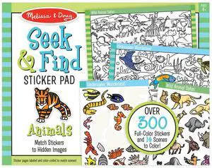 Seek & Find Sticker Pad Animals, 400+ Stickers & 14 Scenes to Color, Search & Find Sticker Activity Pad for Coloring & Matching, Creative Learning Toys for Kids 4+ - FSC Certified Seek & Find Sticker Pad Animals, 400+ Stickers & 14 Scenes to Color, Search & Find Sticker Activity Pad for Coloring & Matching, Creative Learning Toys for Kids 4+ - FSC Certified
