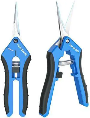 2-Pack 6.5" Precision Pruning Shears for Gardening Trim Scissors | Plant Garden Snips, Ultra-Sharp Micro-Tip Straight & Curved Blades, Fatigue-Free - for Flower, Bonsai, Detailed Gardening 2-Pack 6.5" Precision Pruning Shears for Gardening Trim Scissors | Plant Garden Snips, Ultra-Sharp Micro-Tip Straight & Curved Blades, Fatigue-Free - for Flower, Bonsai, Detailed Gardening