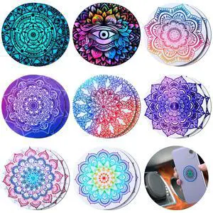 18 Pcs Phone Magnet Car Metal Mount Plate Magnetic Phone Plates with Adhesive for Cell Holder Magnetic Car Mounts Replacement, Mandala Flower 18 Pcs Phone Magnet Car Metal Mount Plate Magnetic Phone Plates with Adhesive for Cell Holder Magnetic Car Mounts Replacement, Mandala Flower