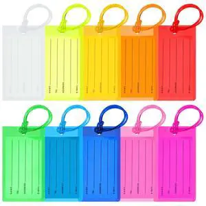 10 Pack Luggage Tags for Suitcases, Airplane Travel Essentials | International Vacation Must Haves, Name Tags for Home & Office Accessories, and Travel Gift Ideas 10 Pack Luggage Tags for Suitcases, Airplane Travel Essentials | International Vacation Must Haves, Name Tags for Home & Office Accessories, and Travel Gift Ideas