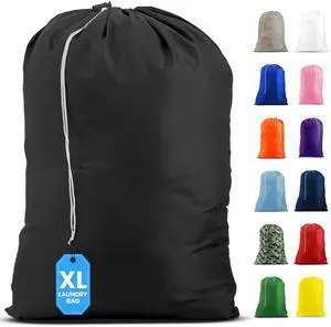 Bag, Large Capacity with Locking Drawstring, Machine Washable, Fits Laundry Baskets or Hampers, Holds 2 Loads of Clothes (Black, 30" x 40") Bag, Large Capacity with Locking Drawstring, Machine Washable, Fits Laundry Baskets or Hampers, Holds 2 Loads of Clothes (Black, 30" x 40")