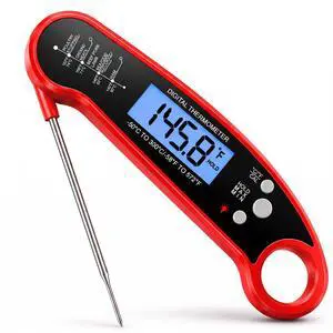 Meat Thermometer, Digital Food Thermometer for Cooking, Red | Backlight, Kitchen Gadgets, Oven Grill Candy BBQ Essentials Accessories Meat Thermometer, Digital Food Thermometer for Cooking, Red | Backlight, Kitchen Gadgets, Oven Grill Candy BBQ Essentials Accessories