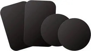 Mount Metal Plate with Adhesive for Magnetic Cradle-Less Mount by WixGear - X4 Pack 2 Rectangle and 2 Round (Compatible with Magnetic mounts) (Black) Mount Metal Plate with Adhesive for Magnetic Cradle-Less Mount by WixGear - X4 Pack 2 Rectangle and 2 Round (Compatible with Magnetic mounts) (Black)