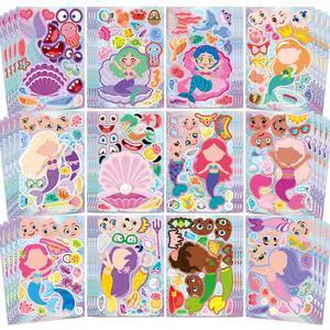 Mermaid Stickers 48 Sheets Mermaid Party Favors Girls Kids Toddlers | Make Your Own Face Mermaid Stickers Girls Birthday Decorations Party Supplie Gifts Classroom School Mermaid Stickers 48 Sheets Mermaid Party Favors Girls Kids Toddlers | Make Your Own Face Mermaid Stickers Girls Birthday Decorations Party Supplie Gifts Classroom School