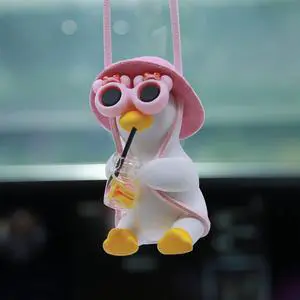 Cool Swinging Duck Car Hanging Ornament, Pendant Interior Rearview Mirror Decoration and Car Rear View Mirrior Hanging Accessories Cool Swinging Duck Car Hanging Ornament, Pendant Interior Rearview Mirror Decoration and Car Rear View Mirrior Hanging Accessories