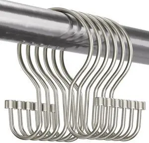 Shower Curtain Hooks Nickel Shower Curtain Rings with Cylindrical Design, 12Pcs Metal Shower Curtain Hooks Rust Proof, Smooth Glide Double Shower Hooks Rings for Shower Curtain Shower Curtain Hooks Nickel Shower Curtain Rings with Cylindrical Design, 12Pcs Metal Shower Curtain Hooks Rust Proof, Smooth Glide Double Shower Hooks Rings for Shower Curtain