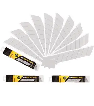 18mm Snap Off Blade SK5, Box Cutter Blades, 30 Pcs | 30-pack 18mm SK5 snap-off blades, 3 boxes of 10, sharp & durable, fits most 18mm snap-off knives 18mm Snap Off Blade SK5, Box Cutter Blades, 30 Pcs | 30-pack 18mm SK5 snap-off blades, 3 boxes of 10, sharp & durable, fits most 18mm snap-off knives