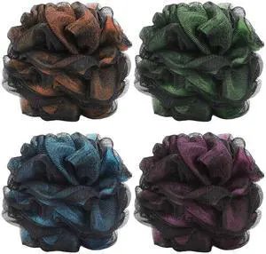 Loofah Sponge 60g/Piece, Bath Sponge Pouf Shower Loofah Body Scrubber Exfoliator Pack of 4 Loofah Sponge 60g/Piece, Bath Sponge Pouf Shower Loofah Body Scrubber Exfoliator Pack of 4