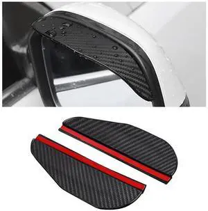 2 PCS Mirror Rain Visor Eyebrow, Waterproof PVC Auto Visor Guard for Side Mirrors, Rainproof Exterior Rear View Mirror Cover for Cars Trucks SUVs, Universal Car Accessories (Carbon Fiber) 2 PCS Mirror Rain Visor Eyebrow, Waterproof PVC Auto Visor Guard for Side Mirrors, Rainproof Exterior Rear View Mirror Cover for Cars Trucks SUVs, Universal Car Accessories (Carbon Fiber)