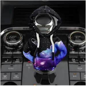 Car Shift Knob Hoodie Cover, Funny Gear Shift Knob Protector, Mini Warm Hoodie Shifter Decoration Cover for Most Cars, SUVs, Trucks, Universal Interior Car Accessories (Starry Sky) Car Shift Knob Hoodie Cover, Funny Gear Shift Knob Protector, Mini Warm Hoodie Shifter Decoration Cover for Most Cars, SUVs, Trucks, Universal Interior Car Accessories (Starry Sky)