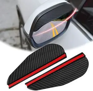2 Pcs Carbon Fiber Car Side Mirror Rain Eyebrow Guard, Car Rearview Mirror Rain Brow, Waterproof Rearview Mirror Smoke Cover, For SUV, Truck, Car, Vehicle, GM Rear View Mirror Accessories 2 Pcs Carbon Fiber Car Side Mirror Rain Eyebrow Guard, Car Rearview Mirror Rain Brow, Waterproof Rearview Mirror Smoke Cover, For SUV, Truck, Car, Vehicle, GM Rear View Mirror Accessories