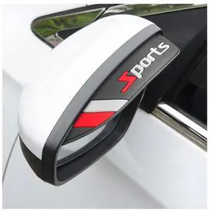2PCS Car Rear View Mirror Rain Visor Guard, Auto Side Mirror Rain Eyebrow Cover, Sports, Waterproof PVC, Automotive Exterior Accessories Decor, Universal for Most Car Truck SUV (Sports) 2PCS Car Rear View Mirror Rain Visor Guard, Auto Side Mirror Rain Eyebrow Cover, Sports, Waterproof PVC, Automotive Exterior Accessories Decor, Universal for Most Car Truck SUV (Sports)