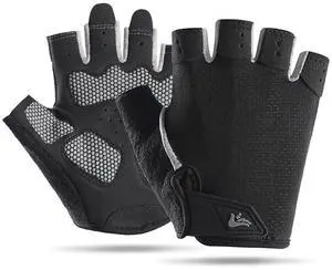Men Women Fingerless Gym Gloves, Anti-Slip Breathable for Weightlifting | Unisex workout gloves, lightweight and adjustable, palm padded, for fitness, training and various exercises Men Women Fingerless Gym Gloves, Anti-Slip Breathable for Weightlifting | Unisex workout gloves, lightweight and adjustable, palm padded, for fitness, training and various exercises
