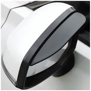 2PCS Waterproof Car Side Mirror Rain Visors, Smooth Black | smoke-style visor profile, fits most cars, SUVs, and trucks, car exterior accessories 2PCS Waterproof Car Side Mirror Rain Visors, Smooth Black | smoke-style visor profile, fits most cars, SUVs, and trucks, car exterior accessories