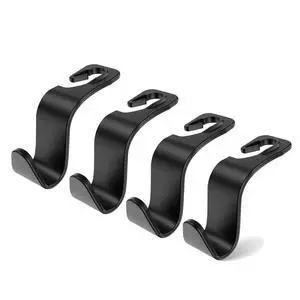 Car Seat Headrest Hooks 4-Pack Storage Organizer Holds 55 lbs | Universal Fit Most Car/SUV/Truck, Anti-drop, Hanger for Backpack Umbrella Water Bottle Coat Purses Handbags Groceries, Black Car Seat Headrest Hooks 4-Pack Storage Organizer Holds 55 lbs | Universal Fit Most Car/SUV/Truck, Anti-drop, Hanger for Backpack Umbrella Water Bottle Coat Purses Handbags Groceries, Black