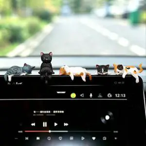 5 Pcs Cute Cat Car Interior Accessories Dashboard Decorations | Funny Mini Resin Cat Figurines Rear View Mirror Ornament for Car Desk Decorations Decor Home Garden 5 Pcs Cute Cat Car Interior Accessories Dashboard Decorations | Funny Mini Resin Cat Figurines Rear View Mirror Ornament for Car Desk Decorations Decor Home Garden