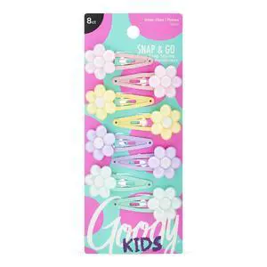 Kids Mini Epoxy Contour Snap Clips - 8 Count, Daisy Charm - Just Snap Into Place - Suitable for All Hair Types - Pain-Free Hair Accessories for Women and Girls - All Day Comfort Kids Mini Epoxy Contour Snap Clips - 8 Count, Daisy Charm - Just Snap Into Place - Suitable for All Hair Types - Pain-Free Hair Accessories for Women and Girls - All Day Comfort