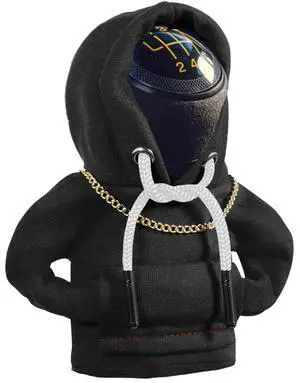 Car Gear Shift Hoodie, Funny Mini Hoodie Car Decor, Winter Warm Universal Fit Shift Knob Cover, Automotive Interior Decoration Accessories Gift (Black) Car Gear Shift Hoodie, Funny Mini Hoodie Car Decor, Winter Warm Universal Fit Shift Knob Cover, Automotive Interior Decoration Accessories Gift (Black)