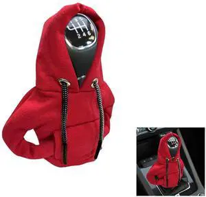 Car Gear Shift Hoodie Auto Shifter Knob Cover, Red | Nylon Fashionable Mini Hoodie Decoration, Cute Gadgets, Universal Car Interior Accessories, Fit for Manual and Automatic Cars Car Gear Shift Hoodie Auto Shifter Knob Cover, Red | Nylon Fashionable Mini Hoodie Decoration, Cute Gadgets, Universal Car Interior Accessories, Fit for Manual and Automatic Cars